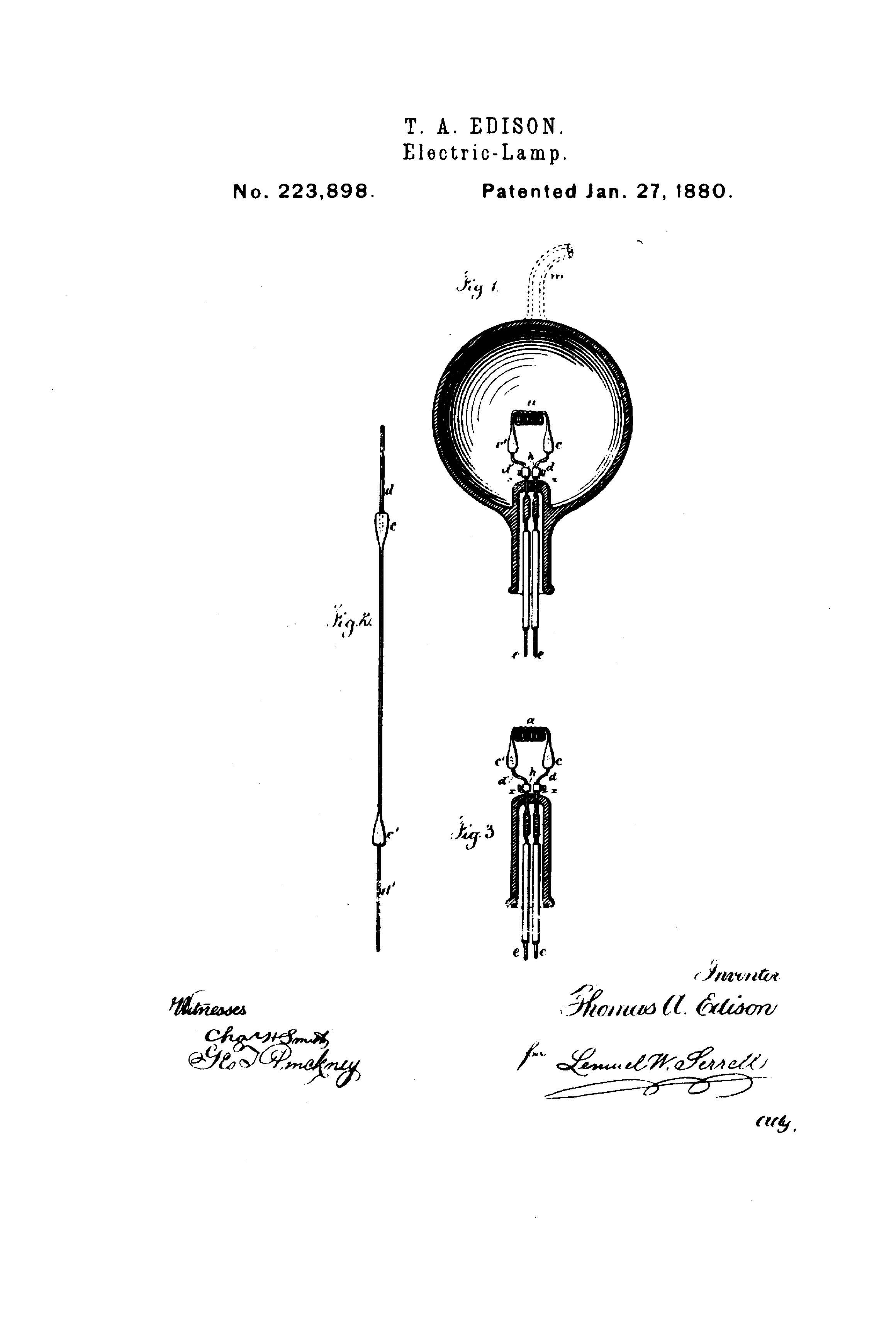 Patent-Illustration-Electric-Lamp