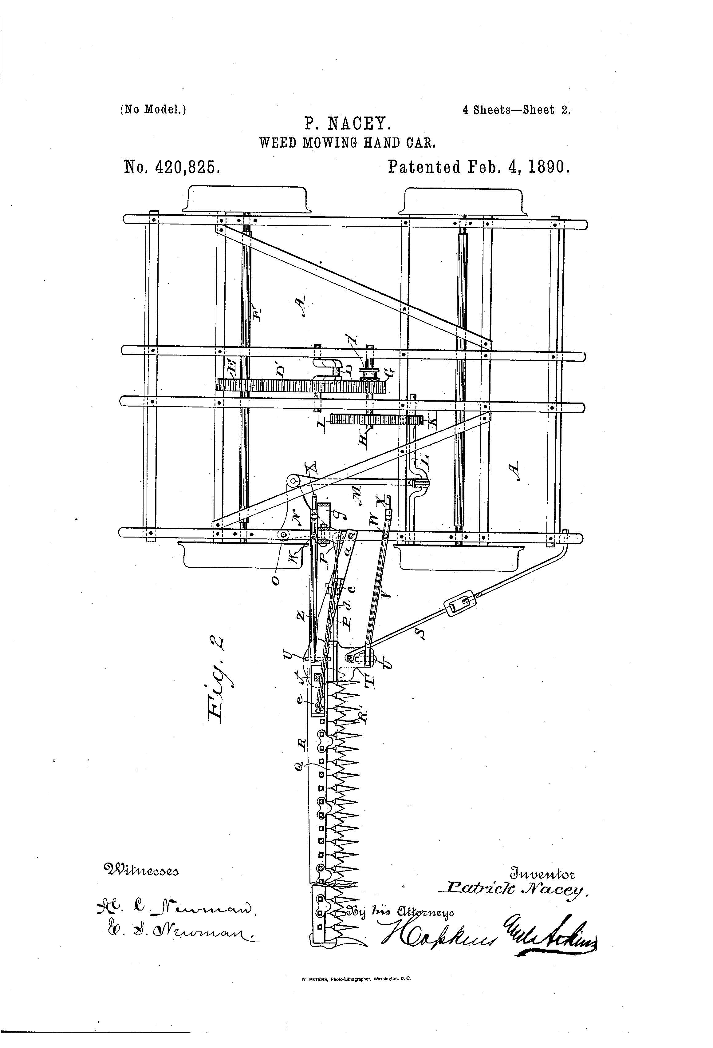 Patent-Illustration_Weed-Mowing-Hand-Car_Page_2