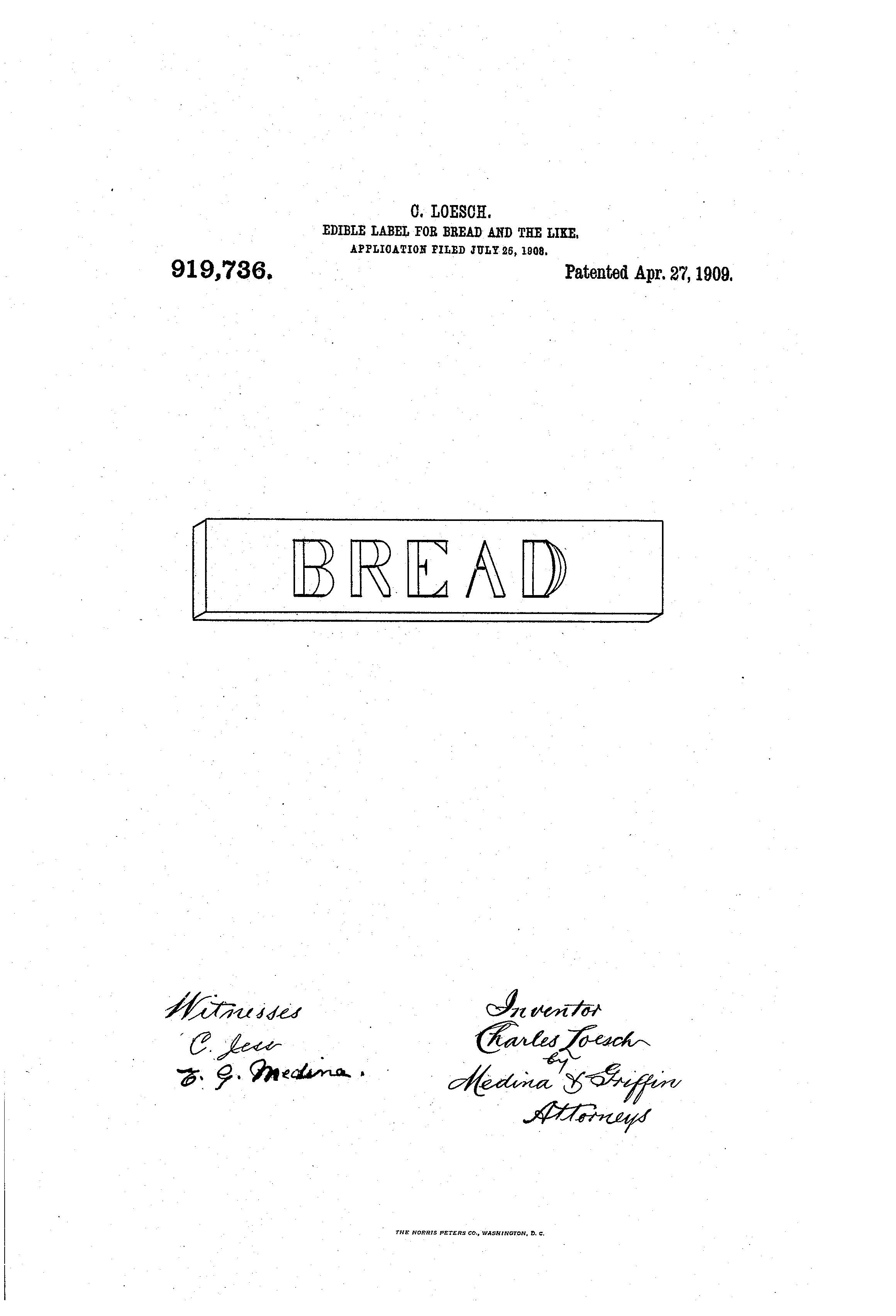 Patent-Illustration-Edible-Label-For-Bread_and-the-Like_Page_1