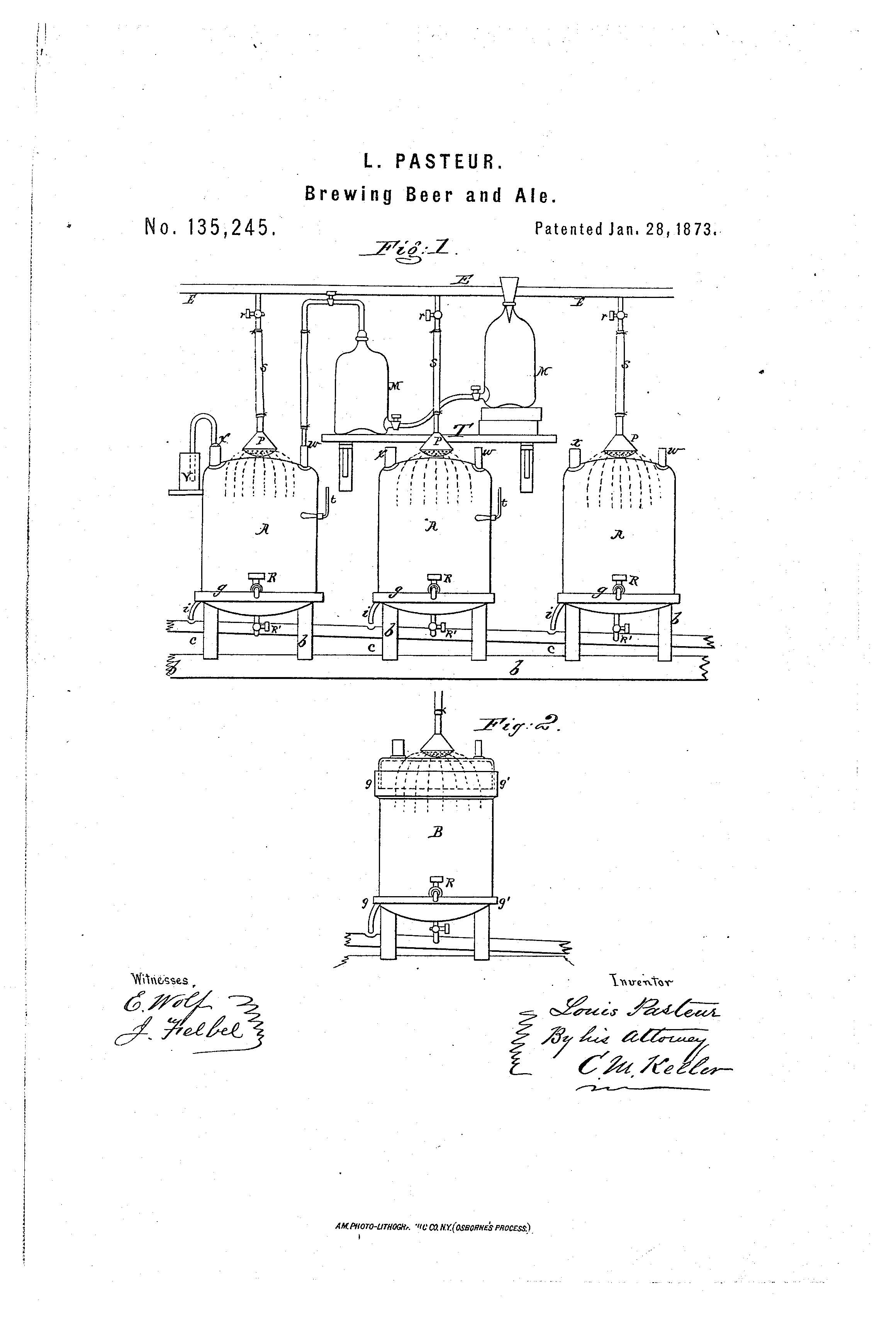 Louis Pasteur Patent No. 135,245